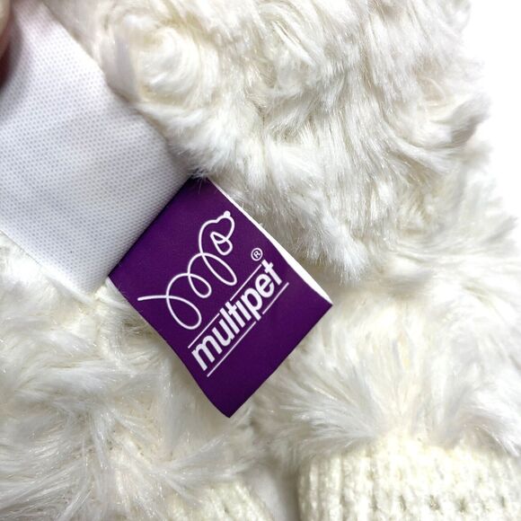 Multipet Sock-Face Lamb Chop Dog Toy Plush Squeaker 13"x4" Hard To Find Gingham - Picture 10 of 13